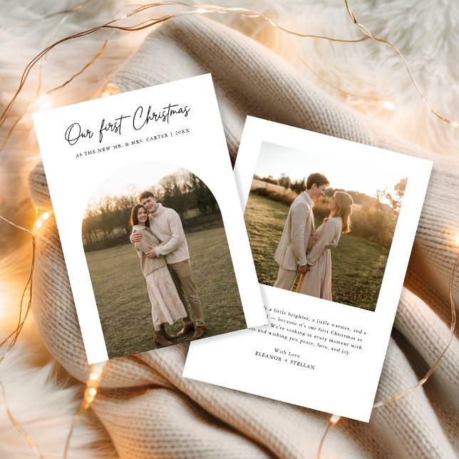 Tarjeta Festiva Nuestra primera foto de arte moderno navideño para (Subido por el creador)