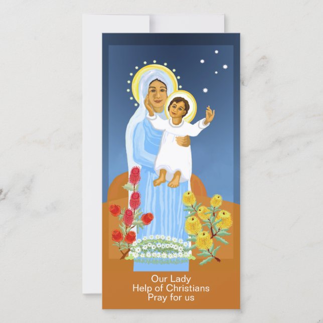 Tarjeta Festiva Nuestra Señora Auxilio de los Cristianos  (Anverso)