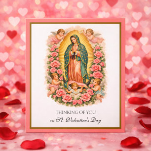 Tarjeta Festiva Nuestra Señora de Guadalupe Ángeles de María con R