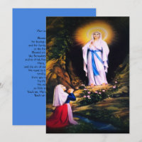 Nuestra Señora de Lourdes con oración
