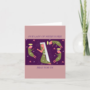 Tarjeta Festiva Nuestra Señora De Medjugorje