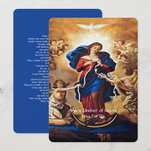 Tarjeta Festiva Nuestra Señora del Deshacer de la Oración de los N