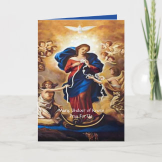 Tarjeta Festiva Nuestra Señora del Deshacer de la Oración de los N
