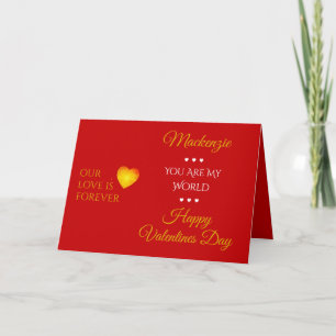 Tarjeta Festiva Nuestro amor es para siempre San Valentín Rojo