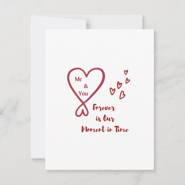 Tarjeta Festiva Nuestro Momento en el Tiempo para Siempre con un c (Anverso)