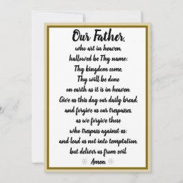 Tarjeta Festiva Nuestro Padre Orando Matthew 6:9-13