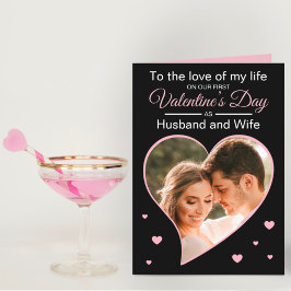 Tarjeta Festiva Nuestro primer San Valentín como marido y mujer fo