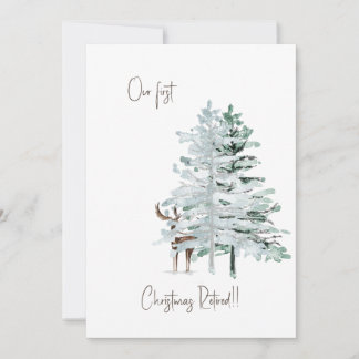 Tarjeta Festiva Nuestro primer venado de Woodland retirado de Navi