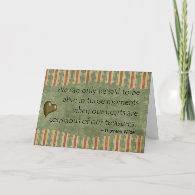 Tarjeta Festiva Nuestros corazones son conscientes de nuestra cart (Anverso)