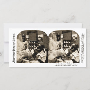 Tarjeta Festiva Nuestros Mascotas sueñan con el viejo Santa Claus