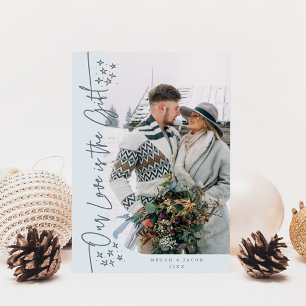 Tarjeta Festiva Nuestros Navidades de regalo de amor recién casado