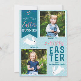 Tarjeta Festiva "Nuestros pequeños conejitos de Pascua" Pascua 2 c