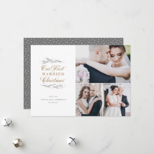 Tarjeta Festiva Nuestros primeros Navidades casados festividades m