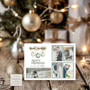 Tarjeta Festiva Nuestros primeros Navidades casados Ornamento de P
