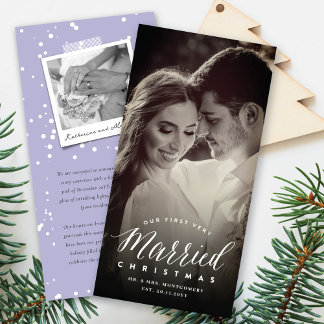 Tarjeta Festiva Nuestros Primeros Navidades Muy Casados Sr. y Sra.