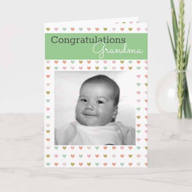 Tarjeta Festiva Nueva abuela | Bebé (Anverso)