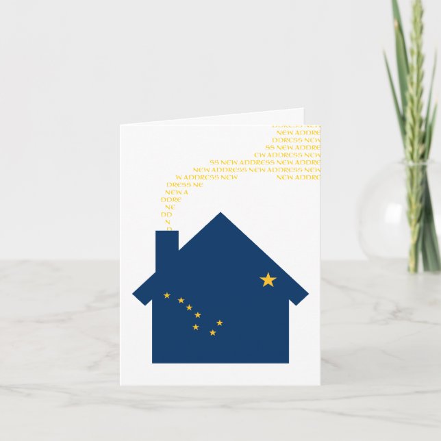 Tarjeta Festiva nueva dirección alaska (Anverso)