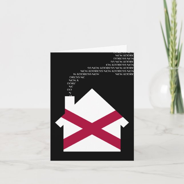 Tarjeta Festiva nueva dirección de Alabama (Anverso)