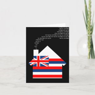 Tarjeta Festiva nueva dirección de Hawaii