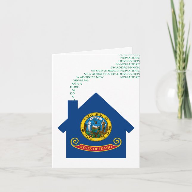 Tarjeta Festiva nueva dirección de Idaho (Anverso)