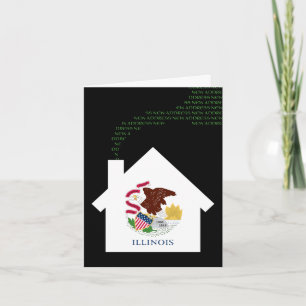 Tarjeta Festiva nueva dirección de Illinois