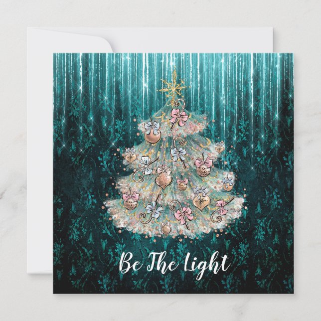 Tarjeta Festiva *~* Nueva era metafísica Navidades espirituales (Anverso)