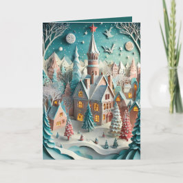 Tarjeta Festiva Nueva Inglaterra para Navidades