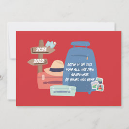 Tarjeta Festiva Nuevas aventuras 2025 desea personalizable