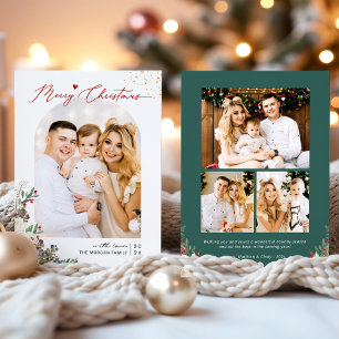Tarjeta Festiva ¡Nuevo 2022! Familia de guiones navideños 4 Foto