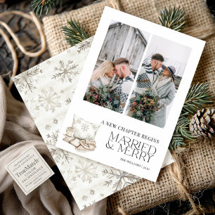 Tarjeta Festiva Nuevo capítulo casado con una mora de invierno cop