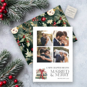 Tarjeta Festiva Nuevo capítulo casado y con Merry recién casado Bo