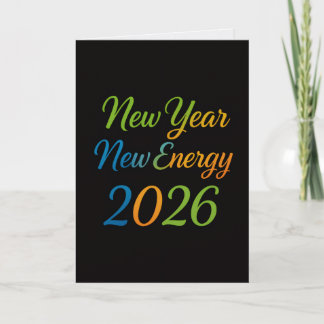 Tarjeta Festiva Nuevo Comienzo de Energía Fresca 2026 Motivación C