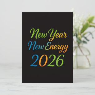 Tarjeta Festiva Nuevo Comienzo de Energía Fresca 2026 Motivación C