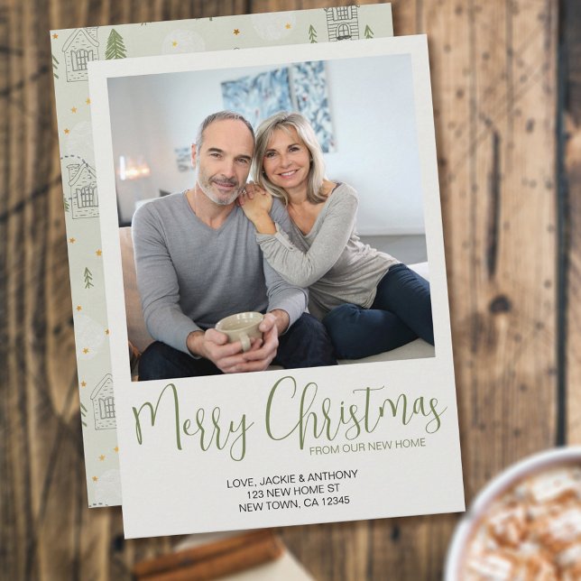 Tarjeta Festiva Nuevo Doodle De Árbol De Pino Hogar Fotos De Navid (Subido por el creador)