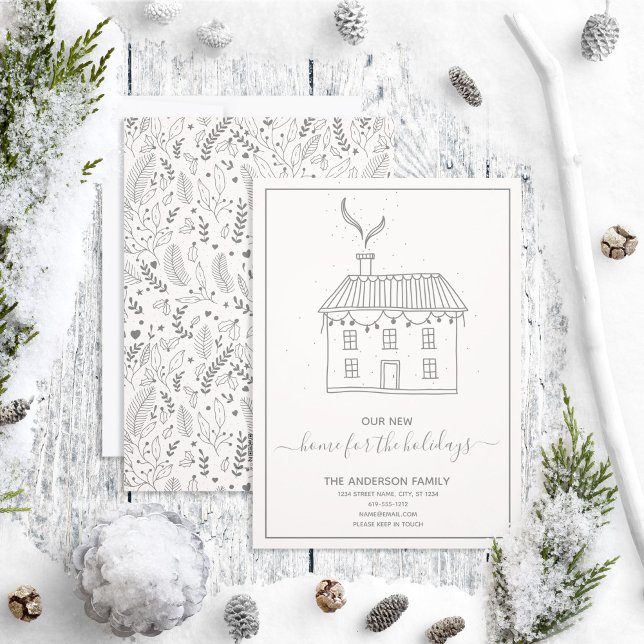 Tarjeta Festiva Nuevo hogar moderno para el cambio de dirección de (Subido por el creador)