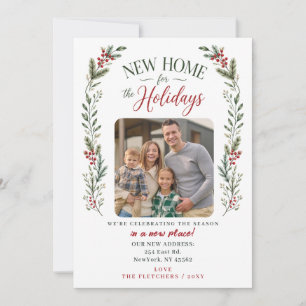 Tarjeta Festiva Nuevo Hogar para las Fiestas Navideñas Foto de Nav
