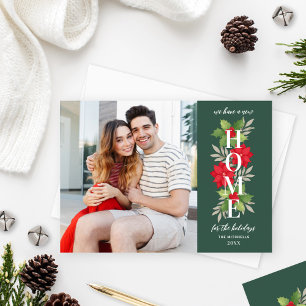 Tarjeta Festiva Nuevo hogar para vacaciones en movimiento de foto