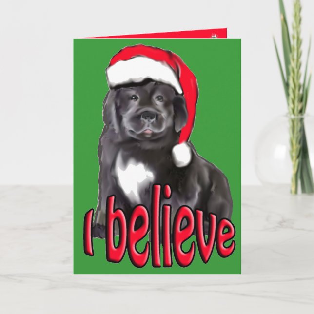 Tarjeta Festiva Nuevos Navidades cachorros (Anverso)