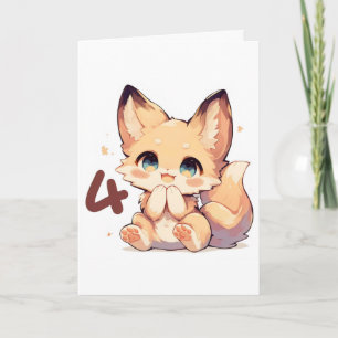 Tarjeta Festiva Número Cuatro Anime Zorro