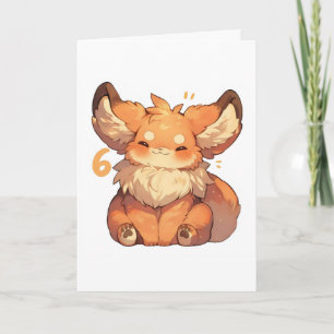 Tarjeta Festiva Número Seis Animal Anime Kawaii