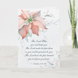 Tarjeta Festiva Números 6:24-26 El Señor Bendice A Tus Navidades
