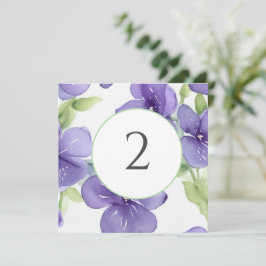 Tarjeta Festiva Números de tabla borde floral