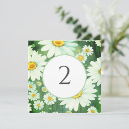 Tarjeta Festiva Números de tabla borde floral