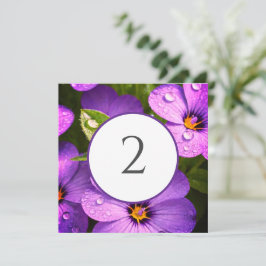 Tarjeta Festiva Números de tabla borde floral