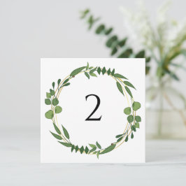 Tarjeta Festiva Números de tabla borde floral