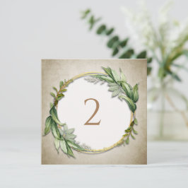 Tarjeta Festiva Números de tabla borde floral