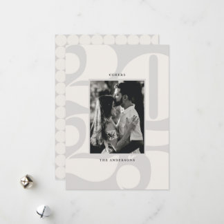 Tarjeta Festiva Números en negrita aplauden foto de Año Nuevo