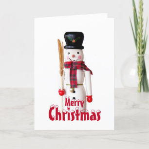 Tarjeta Festiva Nurrón de Snowman - Texto personalizado