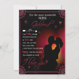 Tarjeta Festiva Nurse Girlfriend Gift   De Boyfriend Valentine