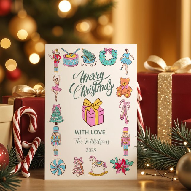 Tarjeta Festiva Nutcracker Ballet Christmas (Subido por el creador)